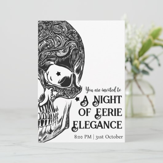 Een nacht van griezelige elegantie en luxe Hallowe Kaart (Staand voorkant)