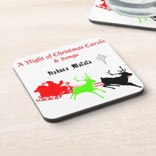 Een nacht van kerstliederen en kerstliederen Hakun Bier Onderzetter (Linkerzijde)