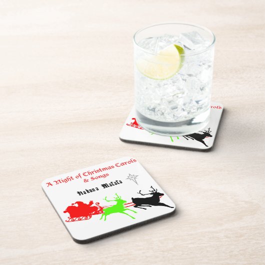 Een nacht van kerstliederen en kerstliederen Hakun Bier Onderzetter (Rechterzijde)
