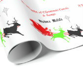 Een nacht van kerstliederen en kerstliederen Hakun Cadeaupapier (Rol Hoek)