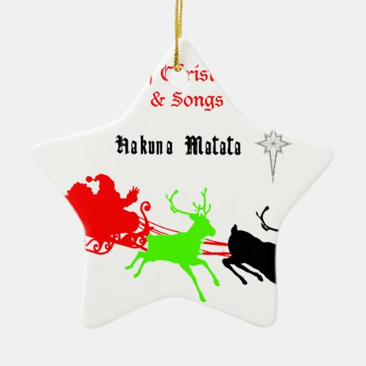 Een nacht van kerstliederen en kerstliederen Hakun Keramisch Ornament (Voorkant)