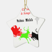 Een nacht van kerstliederen en kerstliederen Hakun Keramisch Ornament (Links)