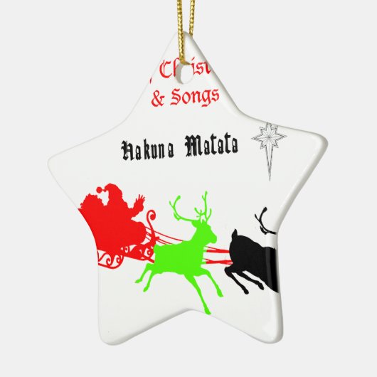 Een nacht van kerstliederen en kerstliederen Hakun Keramisch Ornament (Links)