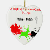 Een nacht van kerstliederen en kerstliederen Hakun Keramisch Ornament (Rechts)