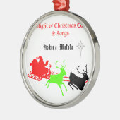 Een nacht van kerstliederen en kerstliederen Hakun Metalen Ornament (Links)