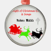 Een nacht van kerstliederen en kerstliederen Hakun Metalen Ornament (Voorkant)