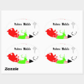 Een nacht van kerstliederen en kerstliederen Hakun Ovale Sticker (Vel)