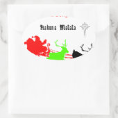 Een nacht van kerstliederen en kerstliederen Hakun Ovale Sticker (Tas)