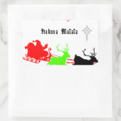 Een nacht van kerstliederen en kerstliederen Hakun Rechthoekige Sticker (Tas)