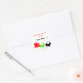 Een nacht van kerstliederen en kerstliederen Hakun Ronde Sticker (Envelop)