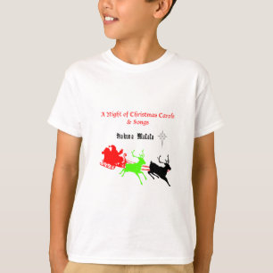 Een nacht van kerstliederen en kerstliederen Hakun T-shirt