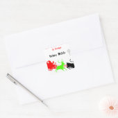 Een nacht van kerstliederen en kerstliederen Hakun Vierkante Sticker (Envelop)