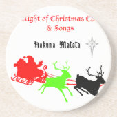 Een nacht van kerstliederen en kerstliederen Hakun Zandsteen Onderzetter (Voorkant)