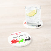 Een nacht van kerstliederen en kerstliederen Hakun Zandsteen Onderzetter (Zijkant)