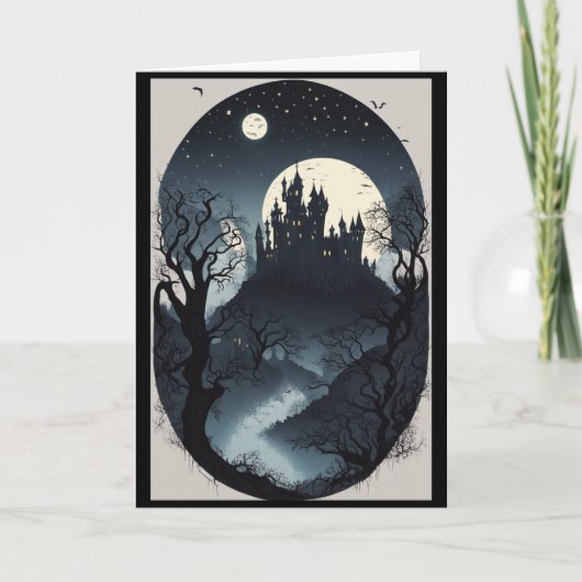 Een Nacht van Verschrikkingen en Genot Halloween Feestdagen Kaart (Voorkant)