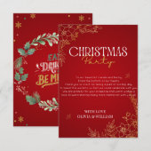 Een nacht van vreugde: Corporate Christmas Bash Bedankkaart (Voorkant / Achterkant)