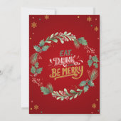 Een nacht van vreugde: Corporate Christmas Bash Kaart (Achterkant)