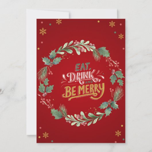 Een nacht van vreugde: Corporate Christmas Bash Kaart (Achterkant)