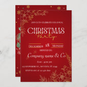 Een nacht van vreugde: Corporate Christmas Bash Kaart (Voorkant / Achterkant)