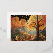 Een nacht van vriendschap en betovering folie feestdagen briefkaart (Voorkant / Achterkant)