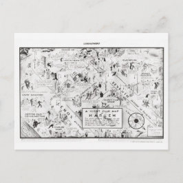 Een nachtclubkaart van Harlem, 1933 Briefkaart