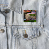 Een nachtdroom van midzomer vierkante button 5,1 cm (In situ)