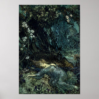 Een nachtdroombeeld in de Midzomer Poster