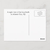 Een nachtelijk Uitzicht van Atlantic City Briefkaart (Achterkant)