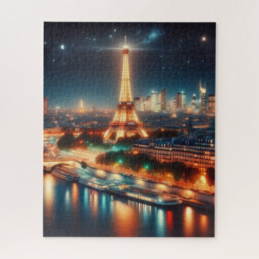 Een nachtelijke scène van Parijs Frankrijk Legpuzzel (Verticaal)