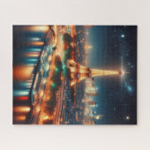 Een nachtelijke scène van Parijs Frankrijk Legpuzzel (Horizontaal)