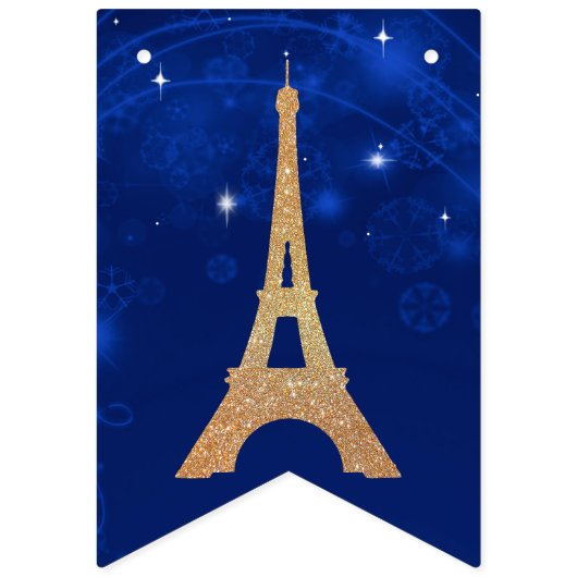 Een nachtfeest in Parijs die een banner bundelt (Eerste vlag)