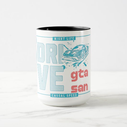 Een nachtleven rijden mok (Midden)