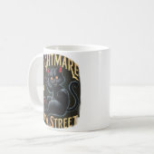 Een nachtmerrie in de duisternis van de straat koffiemok (Voorkant links)