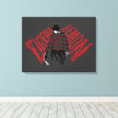 Een nachtmerrie op Elm Street | Dream Demon Freddy Canvas Afdruk (Insitu (Houten vloer))