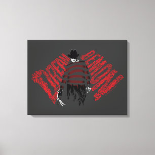 Een nachtmerrie op Elm Street   Dream Demon Freddy Canvas Afdruk