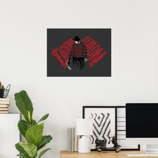 Een nachtmerrie op Elm Street | Dream Demon Freddy Poster (Thuiskantoor)