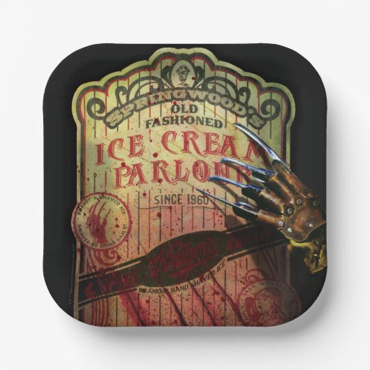 Een nachtmerrie op Elm Street | IJskap van Springw Papieren Bordje (Voorkant)