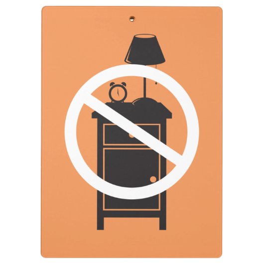 Eén nachtstandaard klembord (Achterkant)