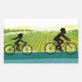 Een namiddagride rechthoekige sticker (Voorkant)