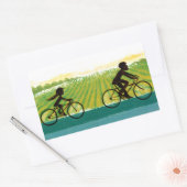 Een namiddagride rechthoekige sticker (Envelop)