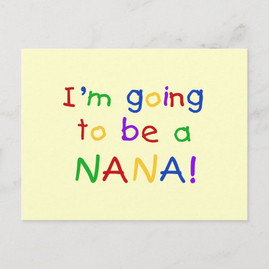 Een Nana - Primaire Colors Tshirts Briefkaart (Voorkant)