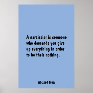 Een Narcissist is iemand die ... Poster