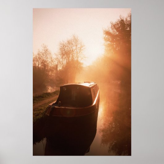 Een Narrowboot op het Oxford Canal Poster. Poster (Voorkant)