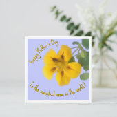 Een nasturtiumbloem voor moederdag kaart (Staand voorkant)