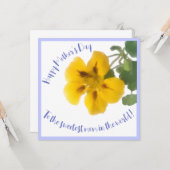 Een nasturtiumbloem voor moederdag kaart (Voorkant / Achterkant in situ)