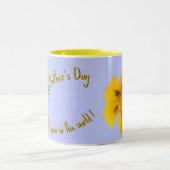 Een nasturtiumbloem voor moederdag tweekleurige koffiemok (Center)