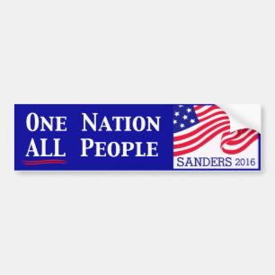 Eén natie, alle mensen bumpersticker