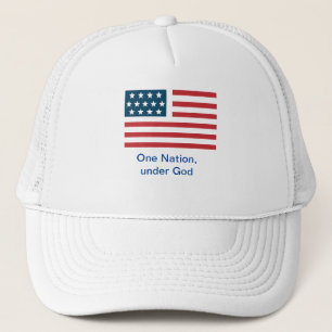 "Eén natie..." Amerikaanse vlag Trucker Pet