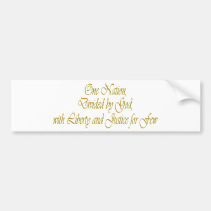 Eén natie... bumpersticker