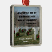 Een natie die haar helden niet respecteert metalen ornament (Rechts)